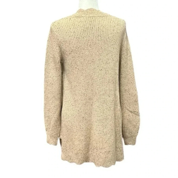 Soft Surroundings Elani Scalloped Edges Knit Sweater Tan Size Small - Picture 8 of 15